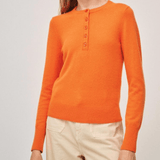 White + Warren Cashmere Button Henley - White + Warren