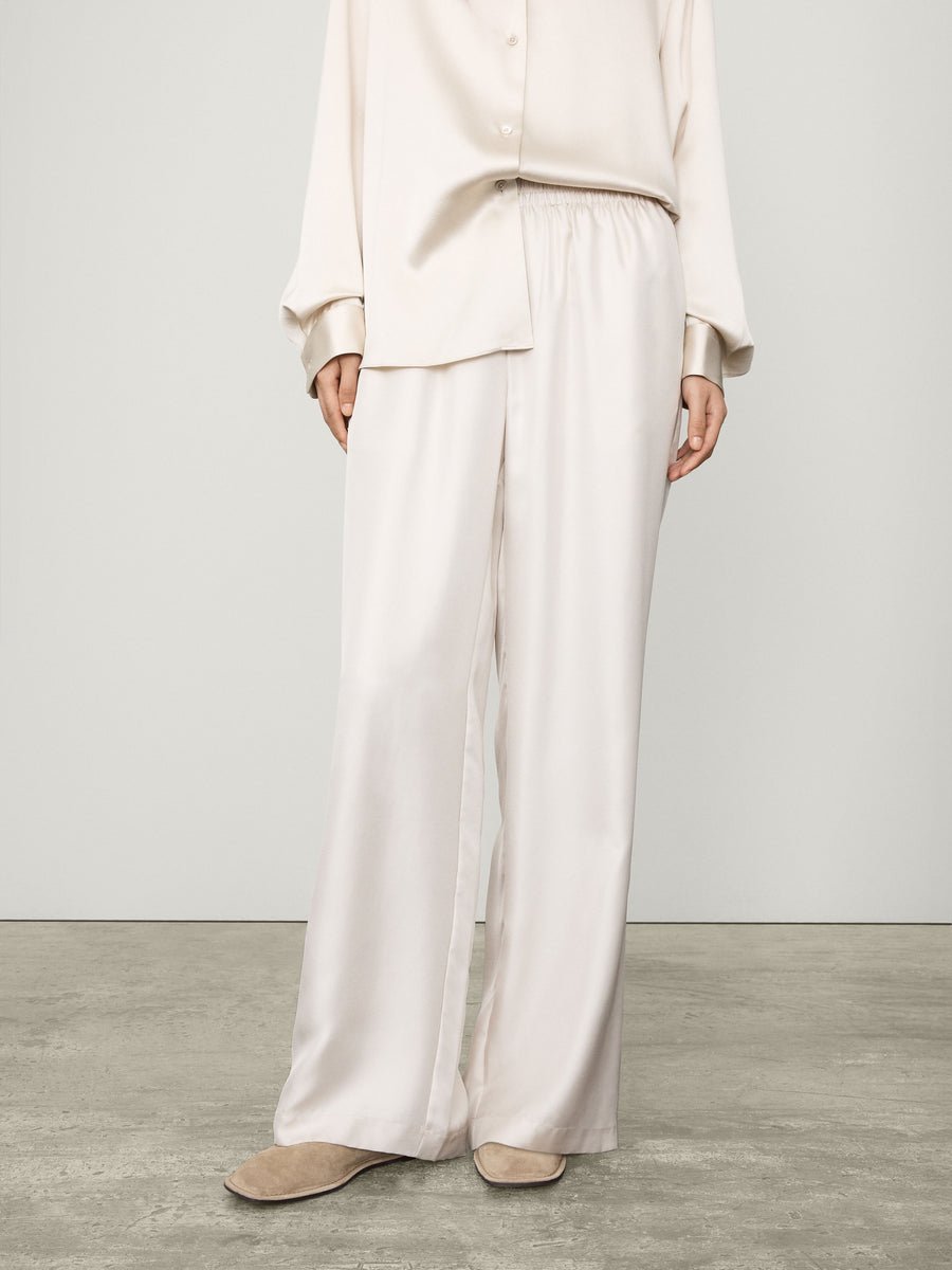 Wide Leg Silk Trouser - Lisa Yang