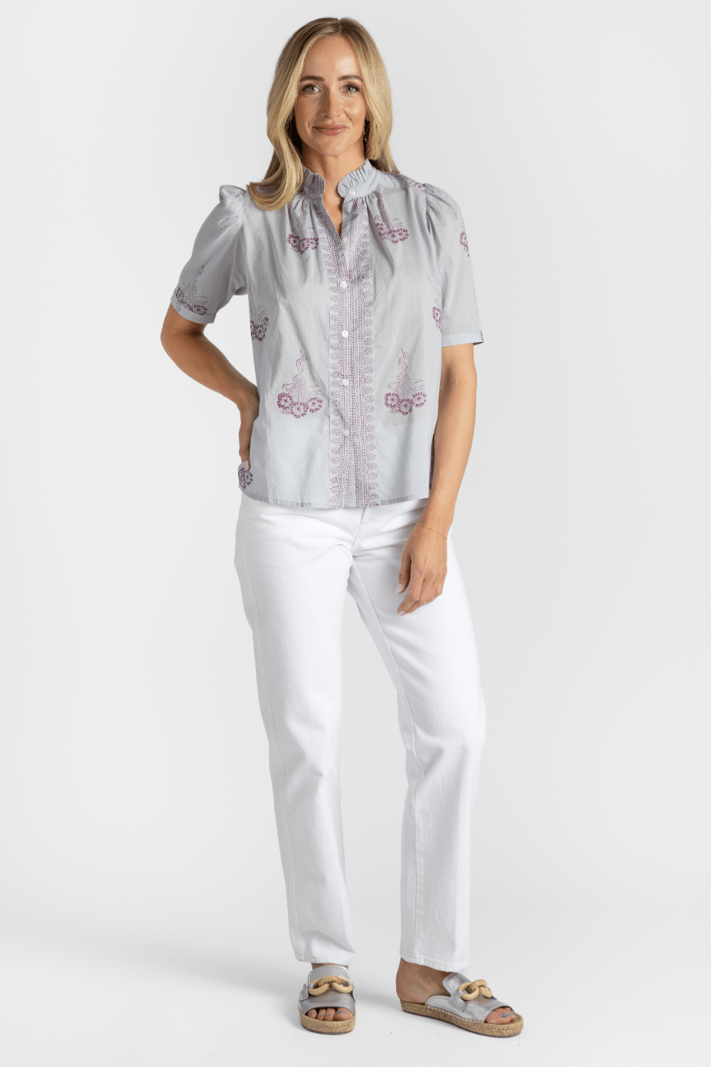 Winn Pansy Sky Shirt - Alix of Bohemia