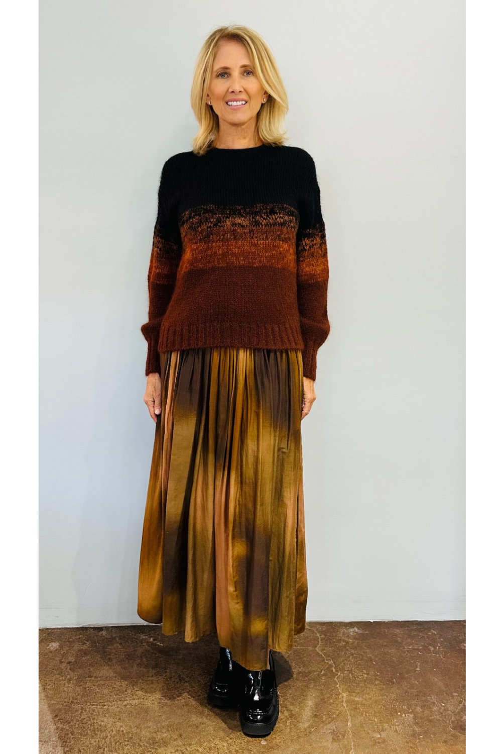 Lamarca Lana Sweater + Atacalco Loreta Midi Skirt