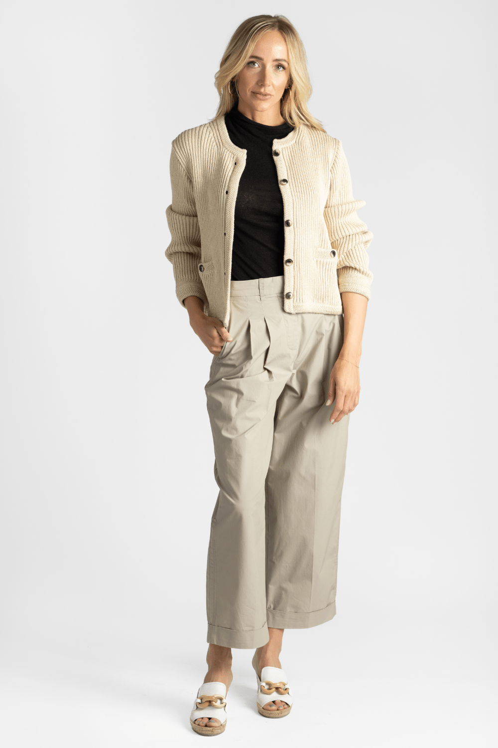 Black Sleeveless Top + Wilson Jacket + Kyle Pant