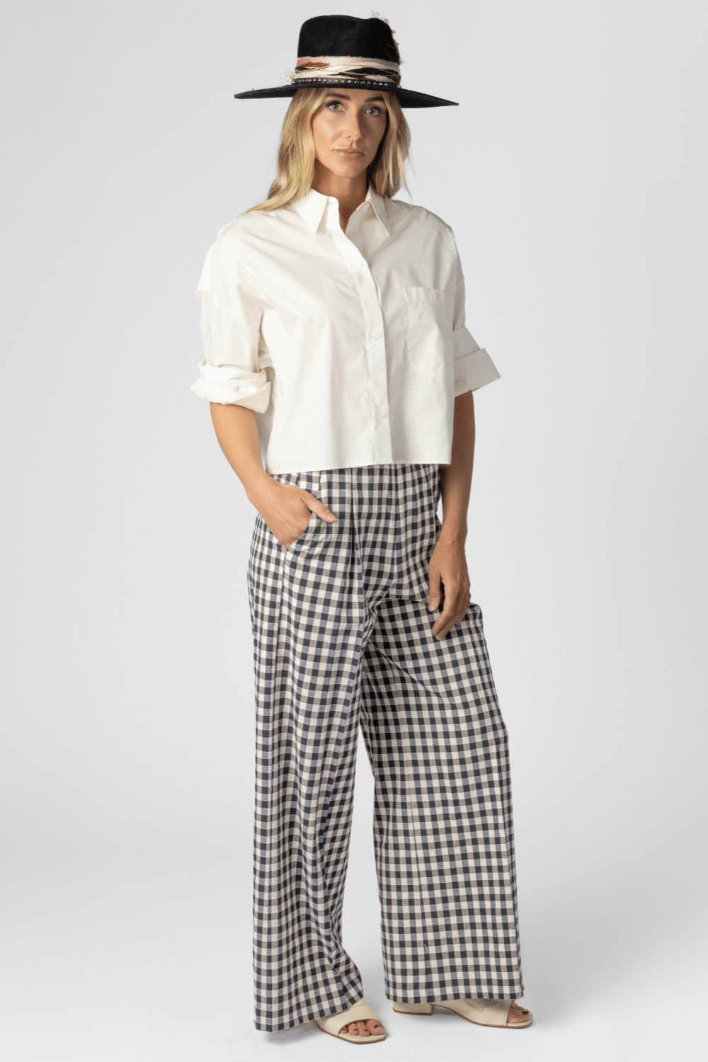 Oat Next Ex Top + Gingham Pant - The Posh Peacock