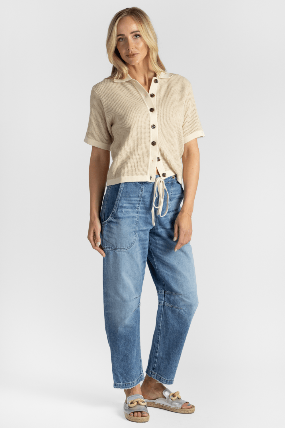 Polo Cardigan + Jetties Beach Jean - The Posh Peacock