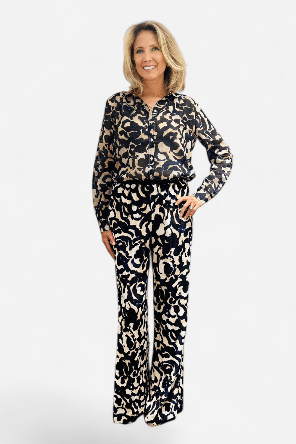 Rose Alchemy Velvet Pant + Voile Blouse