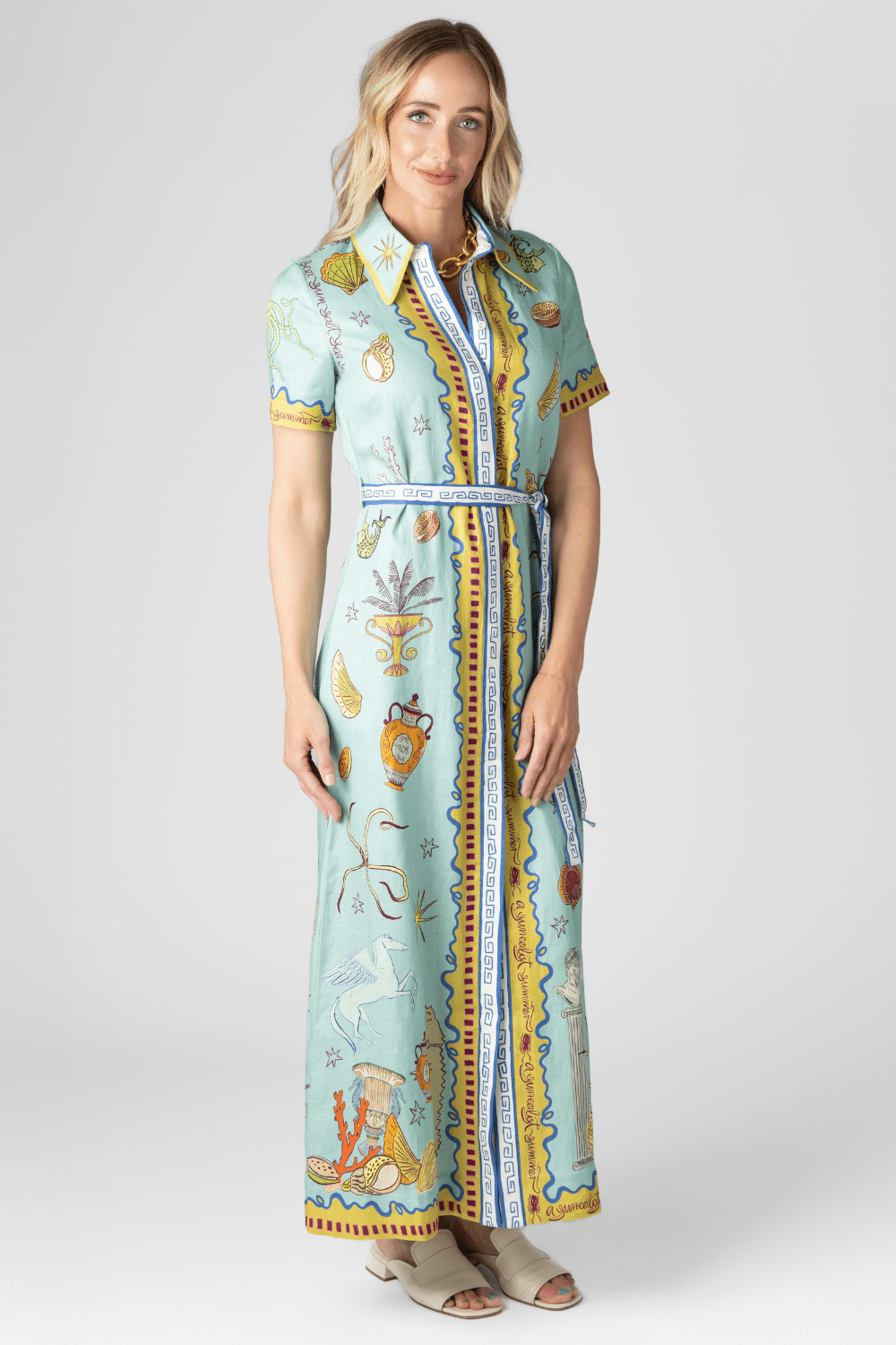 Surrealist Summer Shirt Dress image