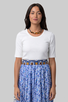 Jersey Cotton Ribbed T-Shirt