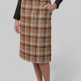 Plaid Pencil Skirt