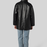 Cordel Leather Coat