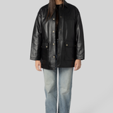 Cordel Leather Coat