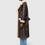 Sheepskin Reversible Long Coat - The Posh Peacock