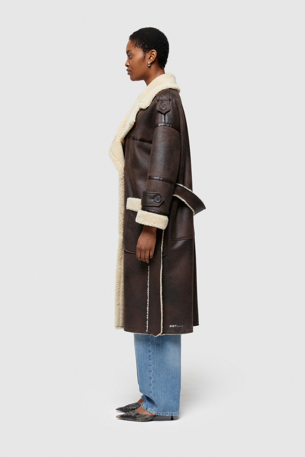 Sheepskin Reversible Long Coat - The Posh Peacock