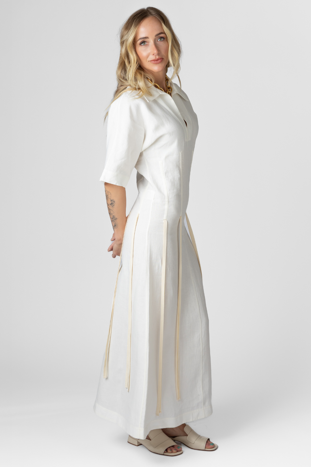 Linen Maxi Dress - The Posh Peacock