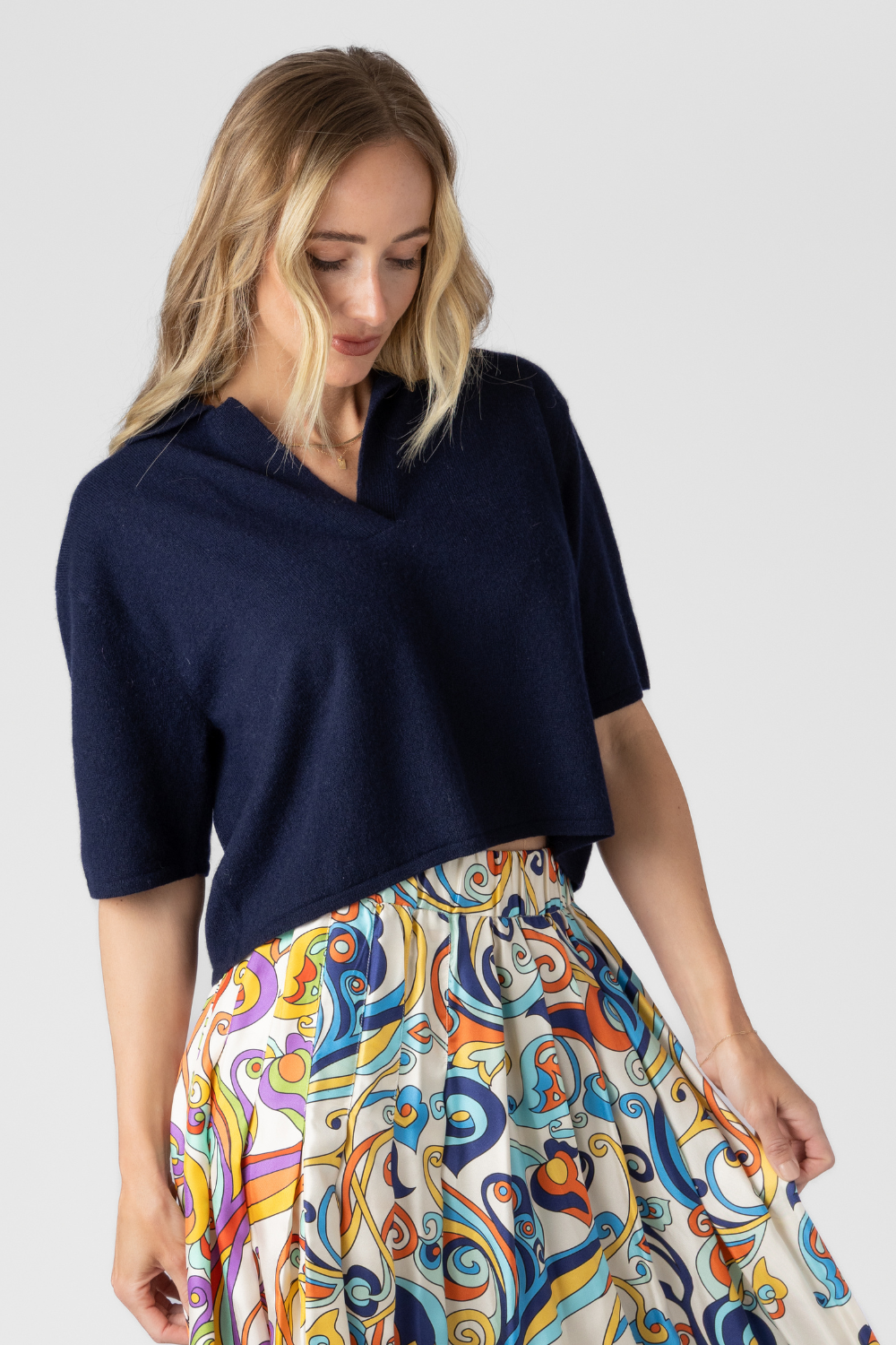 Neela Cashmere Polo Top - The Posh Peacock