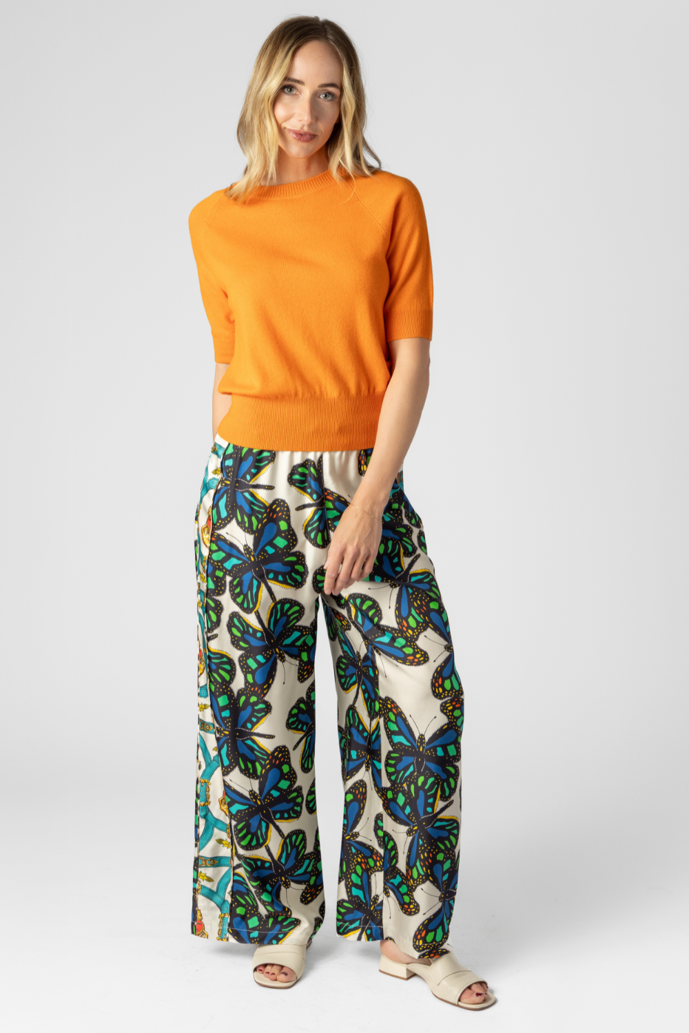 Butterfly Print Ring Pants - The Posh Peacock