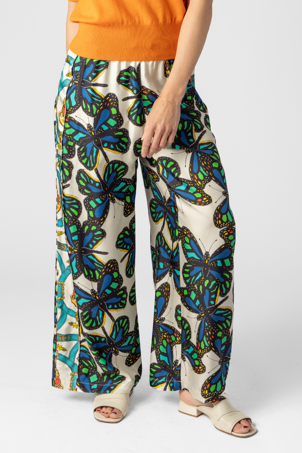 Butterfly Print Ring Pants - The Posh Peacock