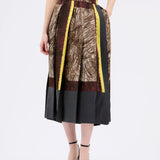 Foulard Scribbles Pleated Skirt