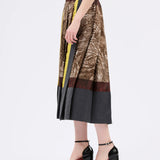 Foulard Scribbles Pleated Skirt