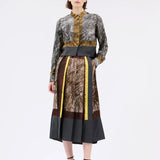 Foulard Scribbles Pleated Skirt
