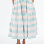 Taffeta Block Stripe Skirt - The Posh Peacock