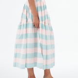 Taffeta Block Stripe Skirt - The Posh Peacock