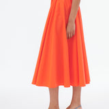 Orange Flowy Skirt