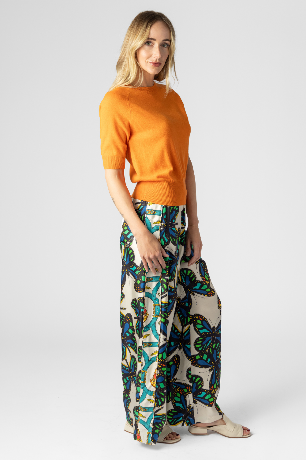 Butterfly Print Ring Pants - The Posh Peacock