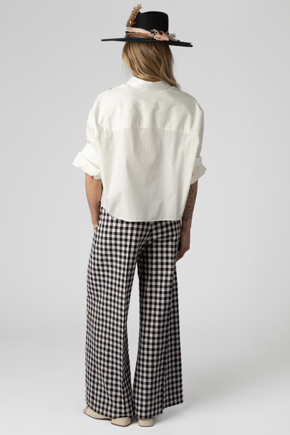 Cotton Gingham Pant - The Posh Peacock