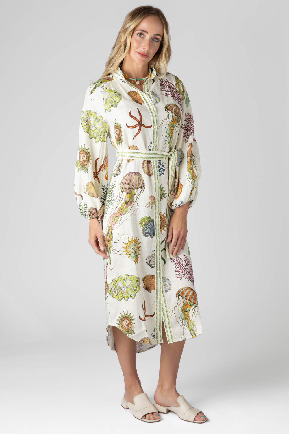 Sea House Shirtdress - The Posh Peacock