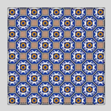 Carre Scarf Blue Geometric Print Scarf