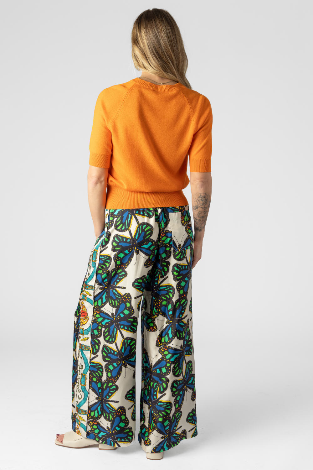 Butterfly Print Ring Pants - The Posh Peacock