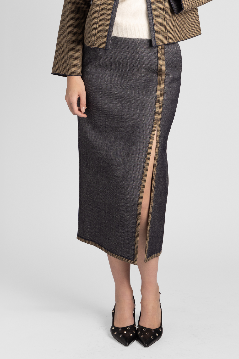 Bounded Denim Skirt - The Posh Peacock