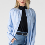 Striped Popline Shirt - The Posh Peacock