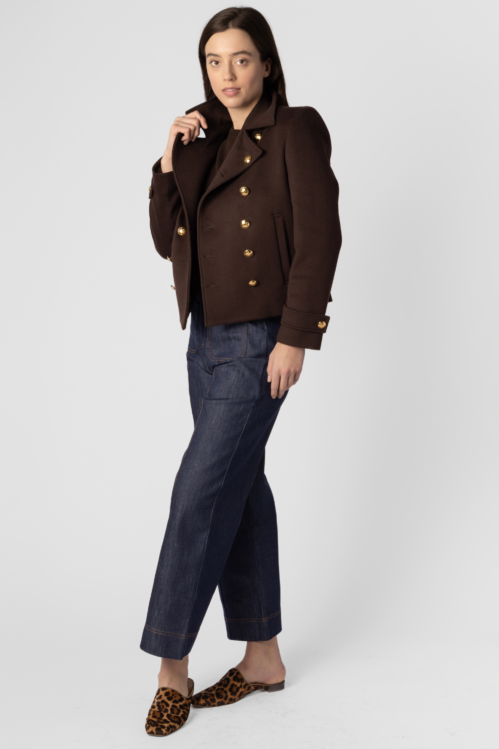 Ornella Cropped Peacoat - The Posh Peacock