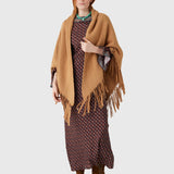 The Big Sweater Fringe Scarf - Camel