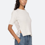 Lennon Embroidery Sleeve Combo Top