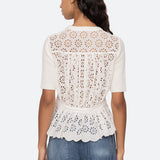 Lennon Embroidery Sleeve Combo Top