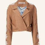 Archer Fawn Daisy Crop Blazer - The Posh Peacock