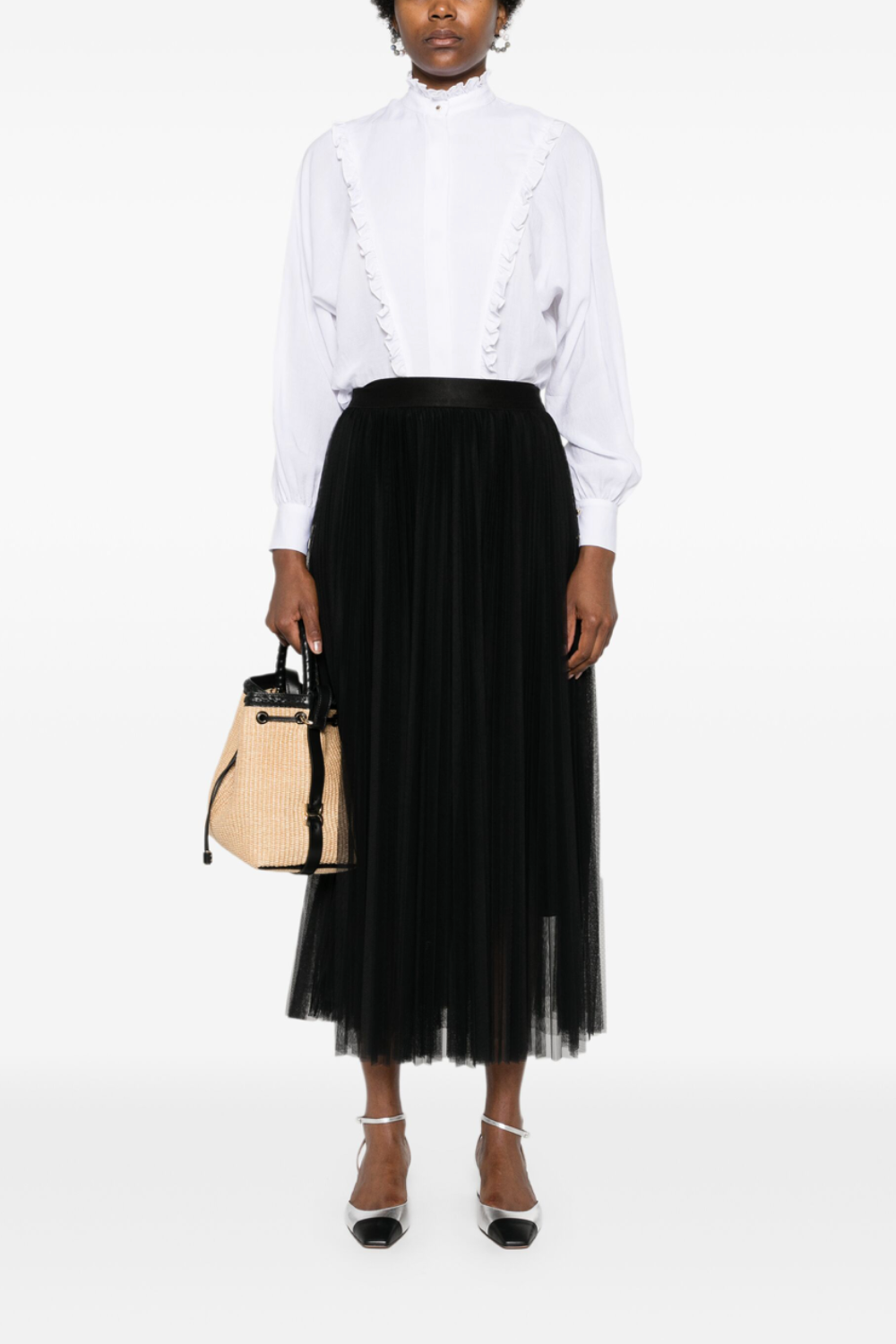 Pleated Tulle Midi Skirt - The Posh Peacock