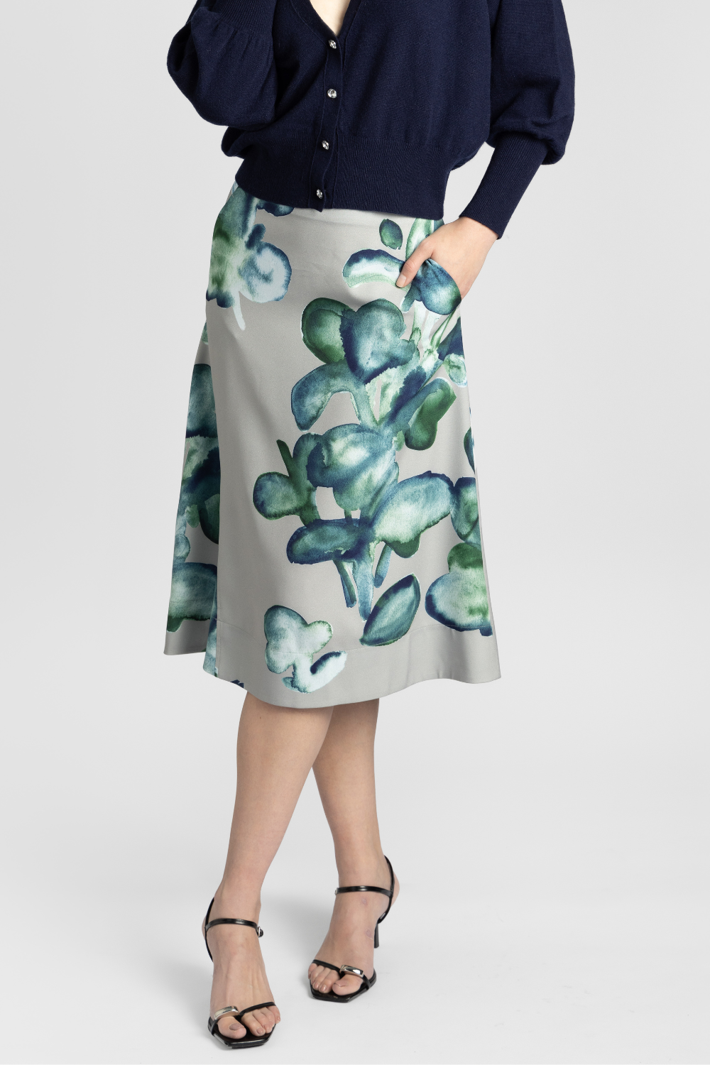 Floral Midi Skirt - The Posh Peacock