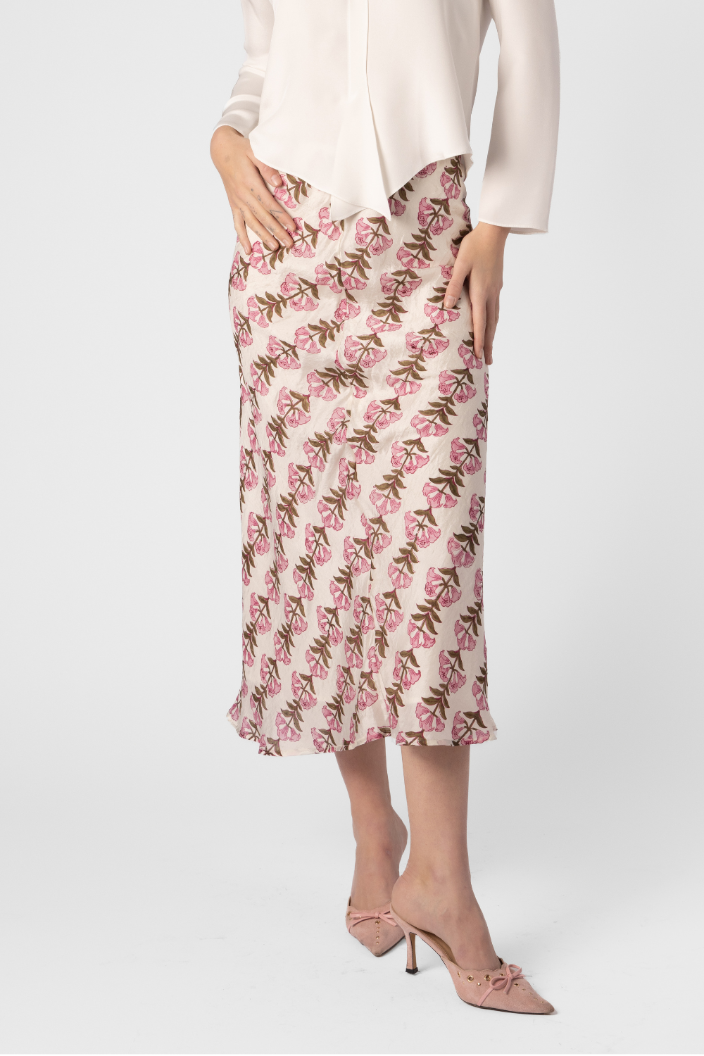 Lyra Trumpet Lily Silk Skirt - The Posh Peacock