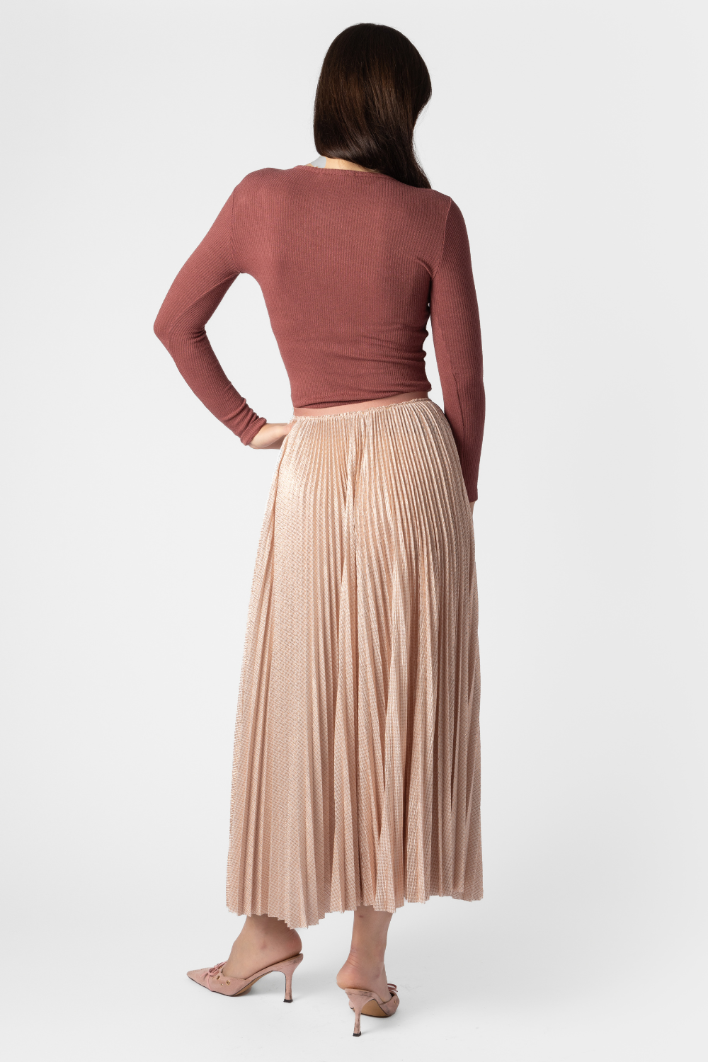 Lamé Long Soleil Skirt - The Posh Peacock