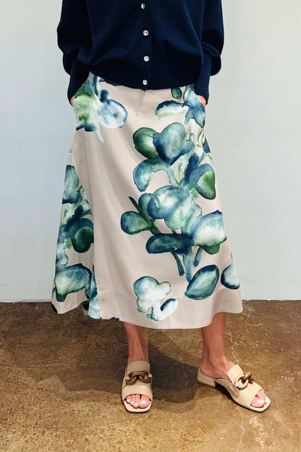 Patti Ruffle Top & Floral Midi Skirt