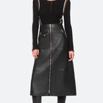 Sea New York Lilia Leather Skirt - The Posh Peacock