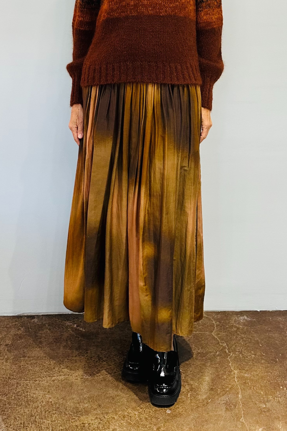 Maria Cher Atacalco Loreta Midi Skirt Earth Tones - The Posh Peacock