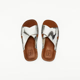 Silver Cross Strap Sandal