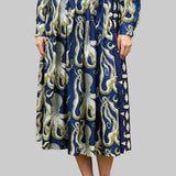 Venise Skirt in Mix Pieuvre Marine