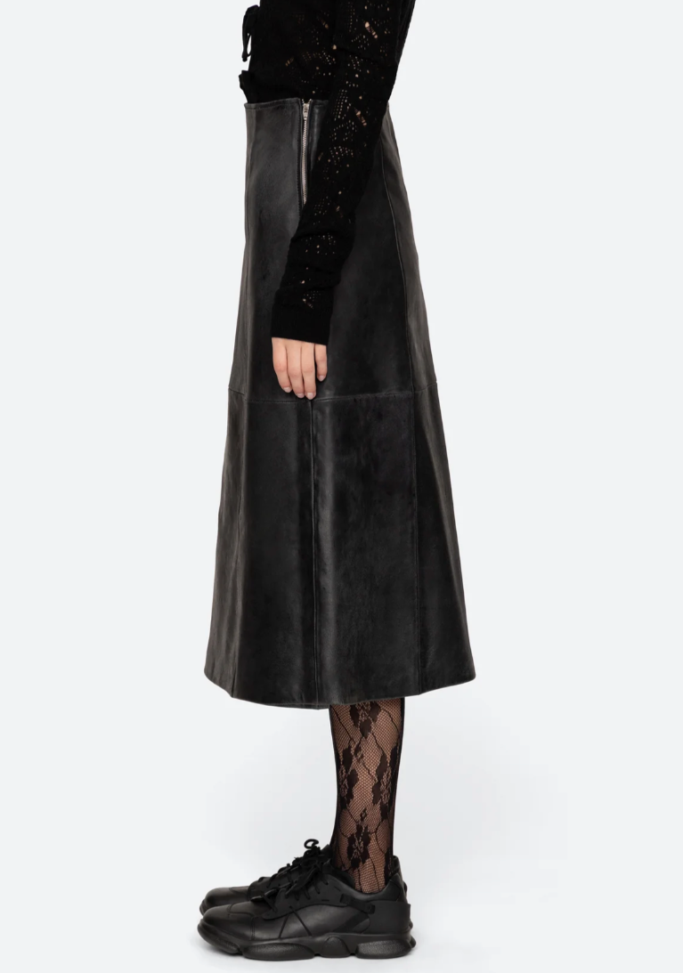 Sea New York Andy Leather Skirt - The Posh Peacock