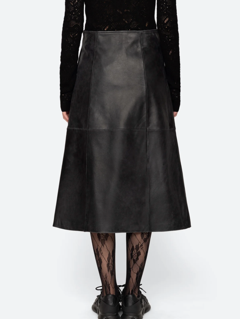 Sea New York Andy Leather Skirt - The Posh Peacock