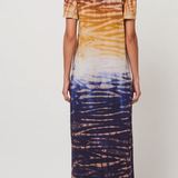 Raquel Allegra Rainbow Hues Flutter Dress - The Posh Peacock