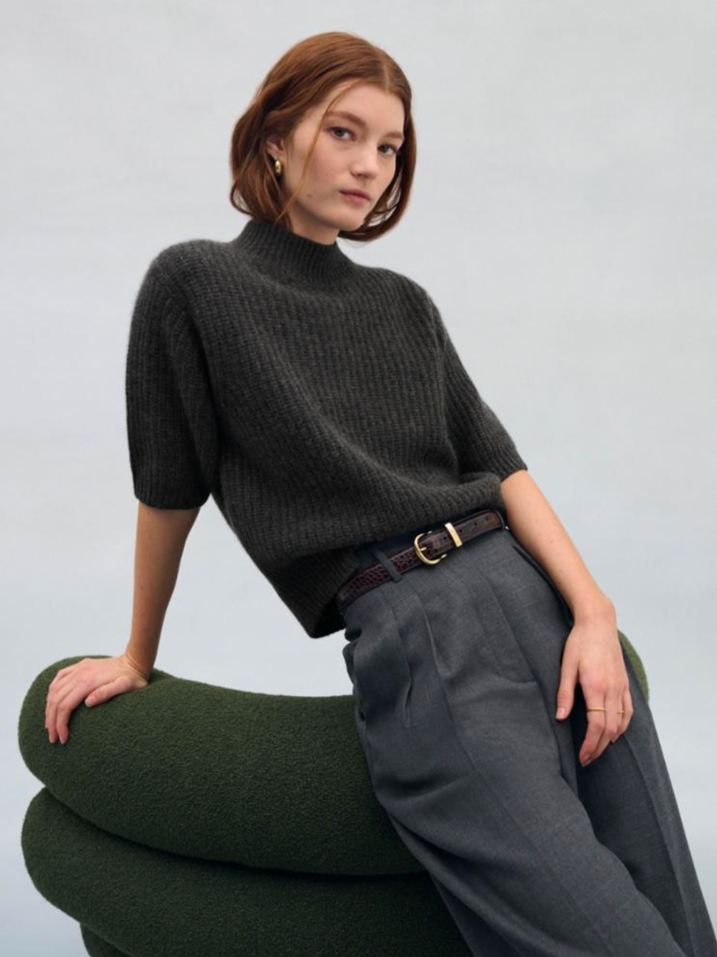 White + Warren Cashmere Ribbed Mockneck Sweater - The Posh Peacock